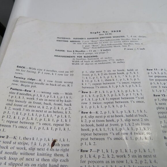 Fleisher's Hand Knitting Fashion Magazine Vol 103..1958 with real patterns - Picture 15 of 16